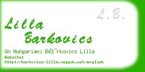 lilla barkovics business card